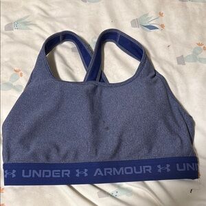 Under Armour Blue Sports Bra with Racerback and Compression Fit
